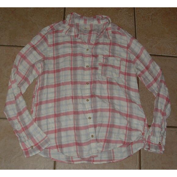 Multicolored Plaid Sz Large Casual Wear Long Sleeve Button Up Shirt HOLLISTER - Picture 1 of 2